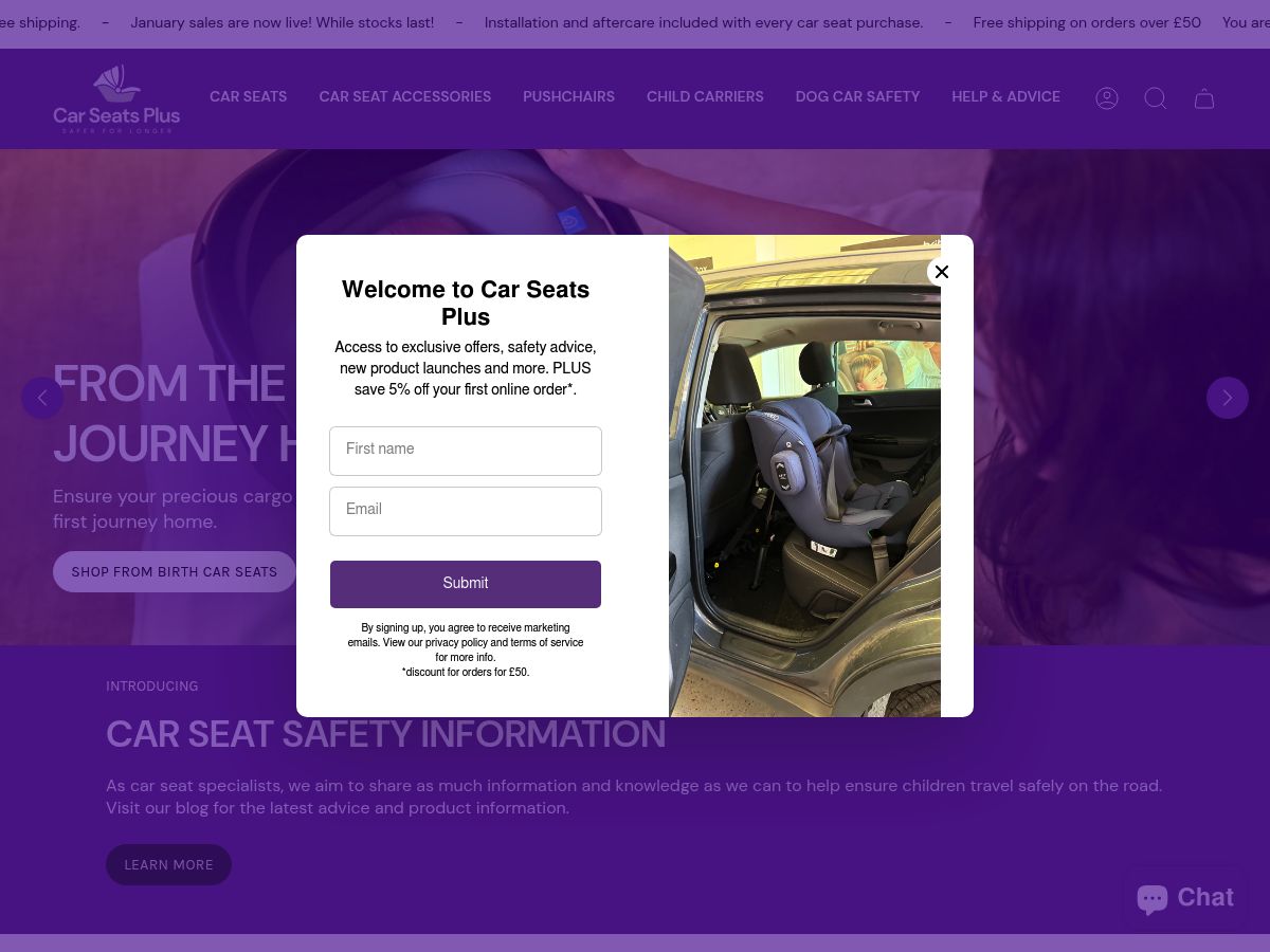 Car Seats Plus logo