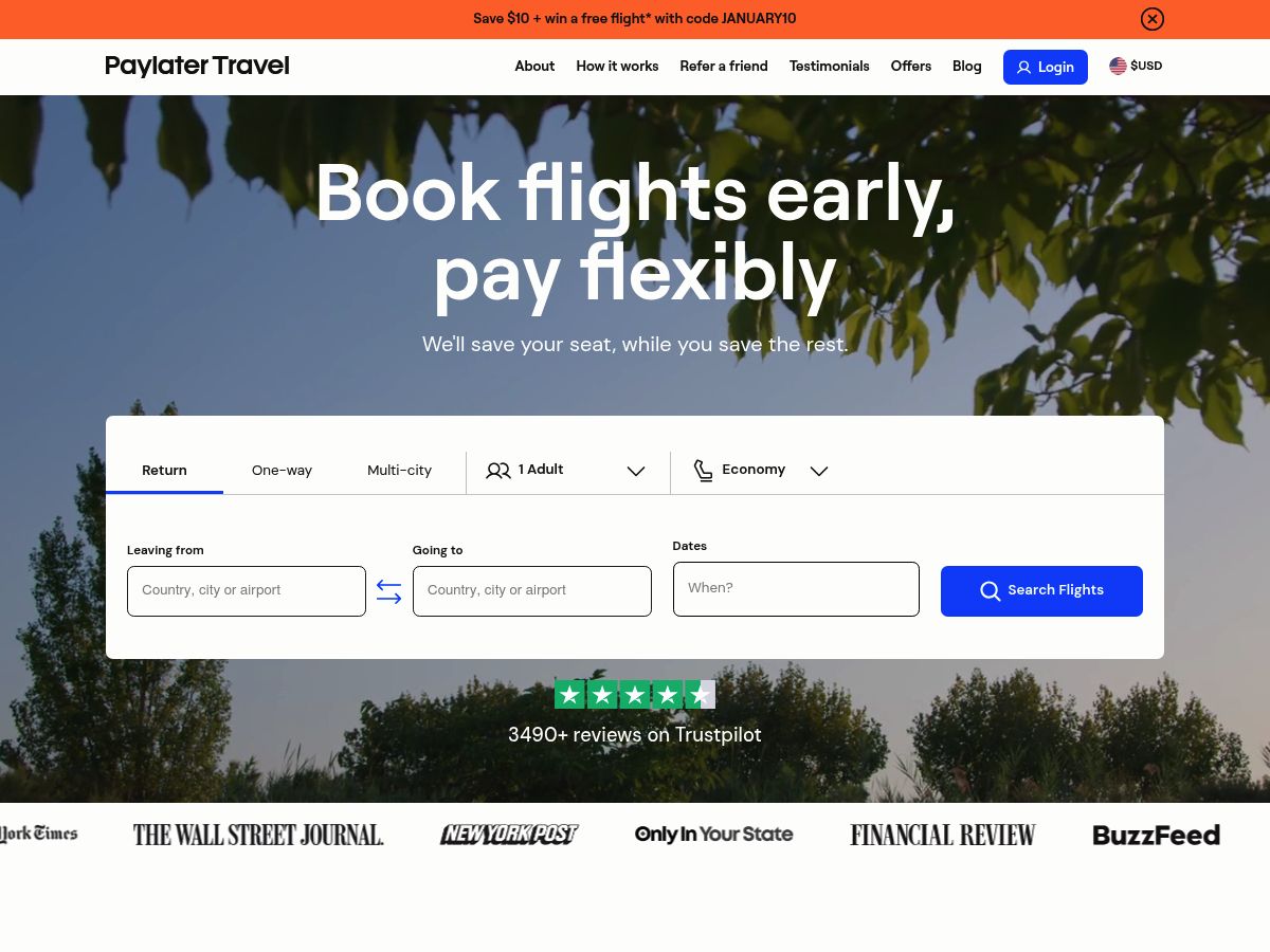 Pay Later Travel logo