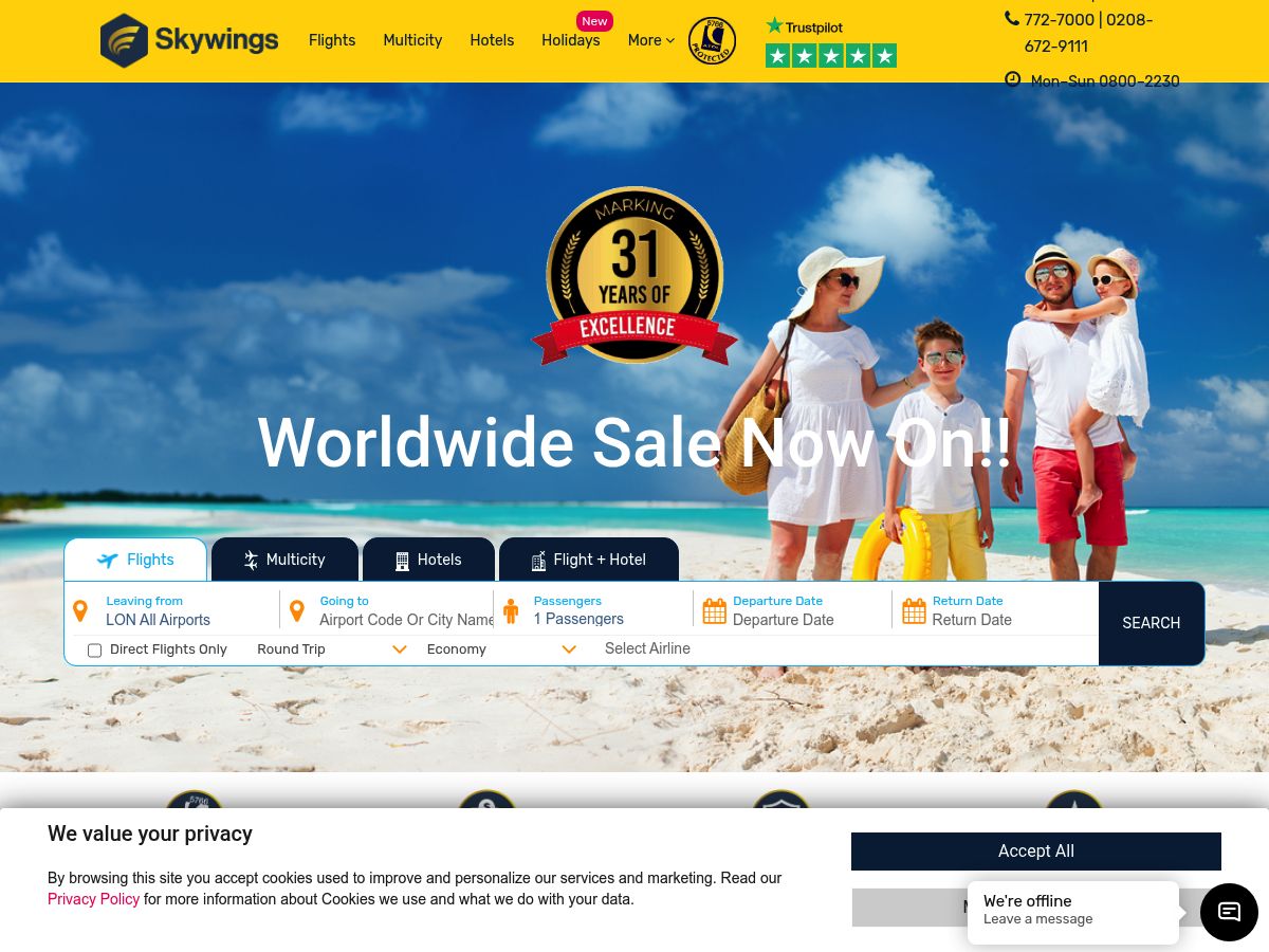Skywings Travel logo