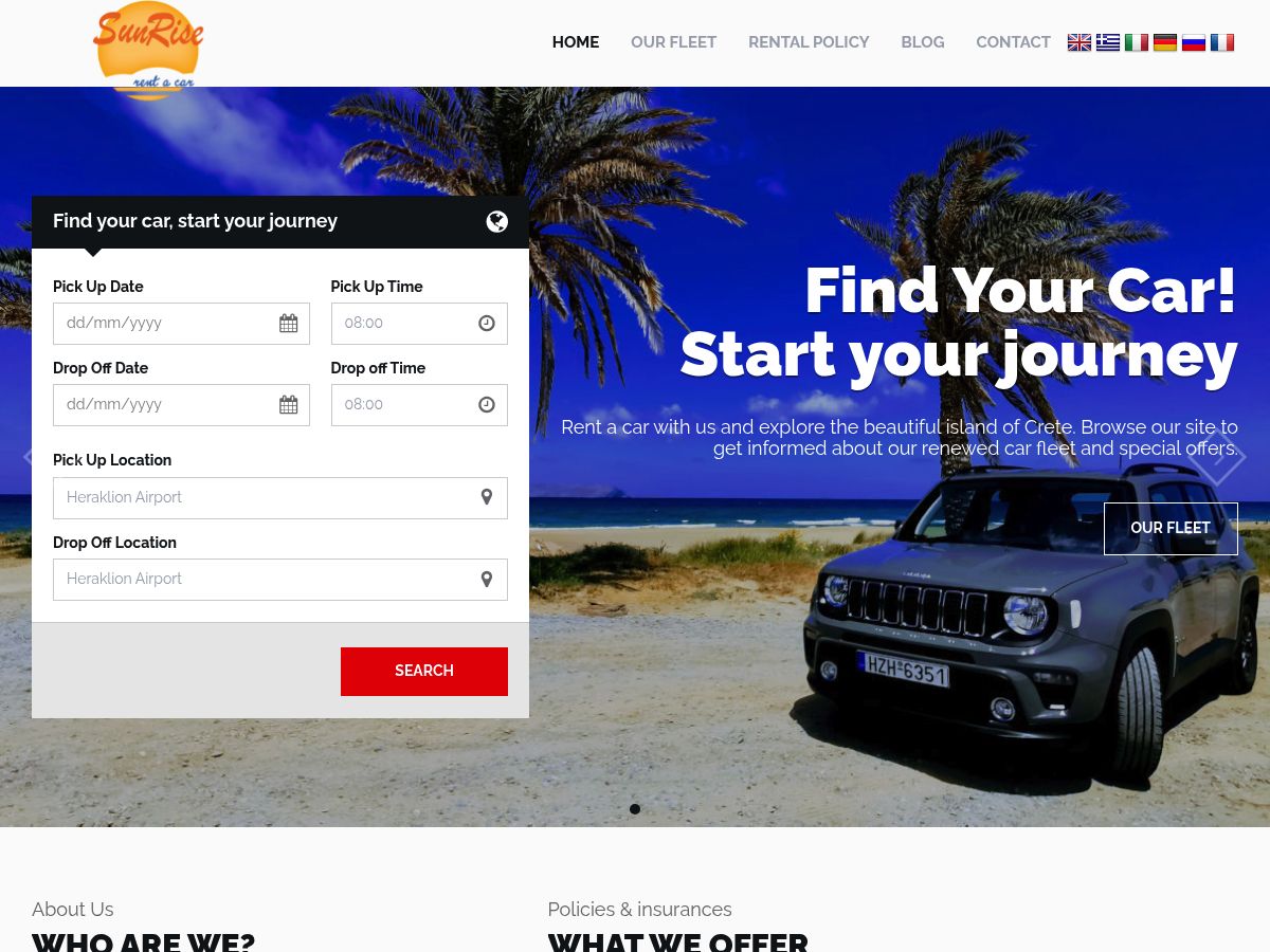 SunRise Car Rentals Crete logo