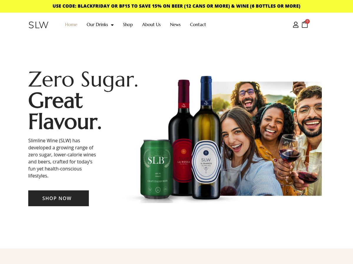 SlimLine Wine logo