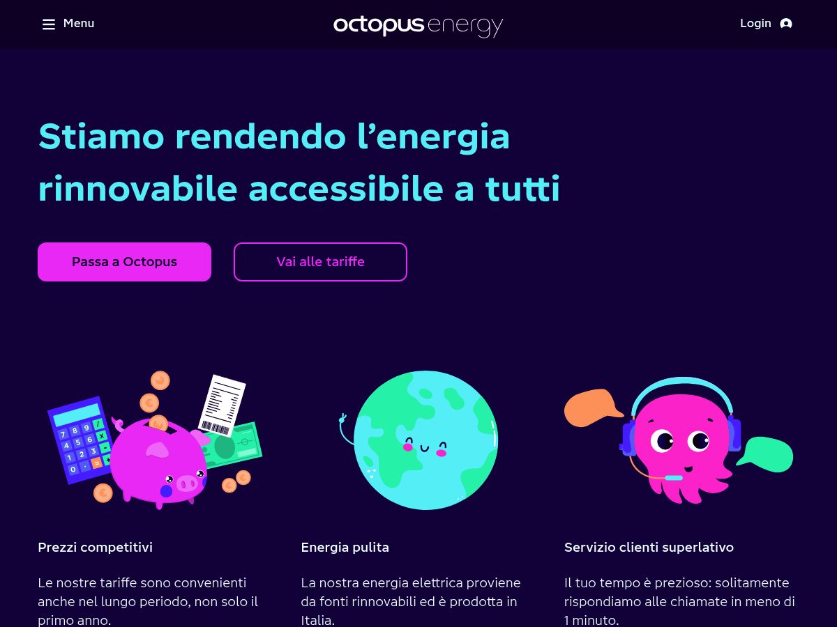 Octopus Energy Italia 🇮🇹 logo