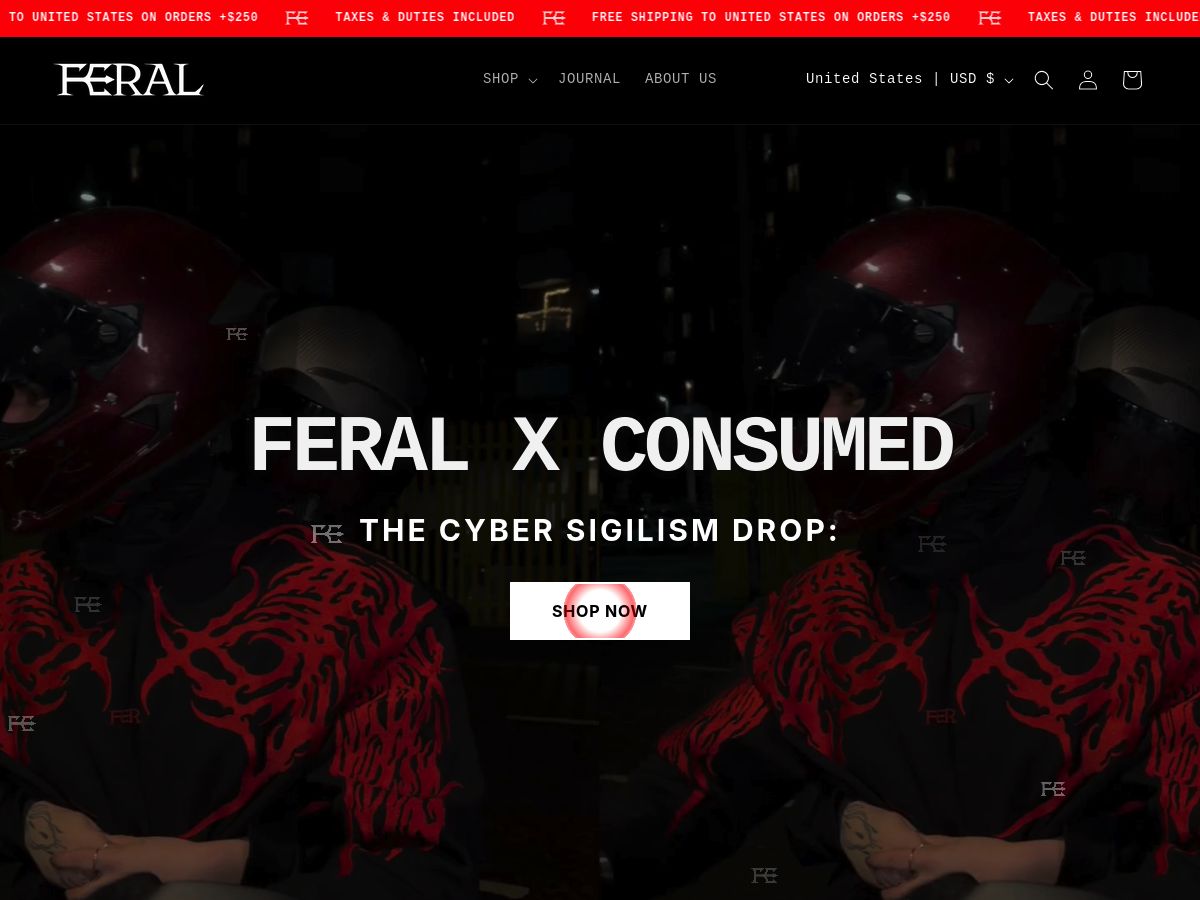 FERAL CLOTHING logo