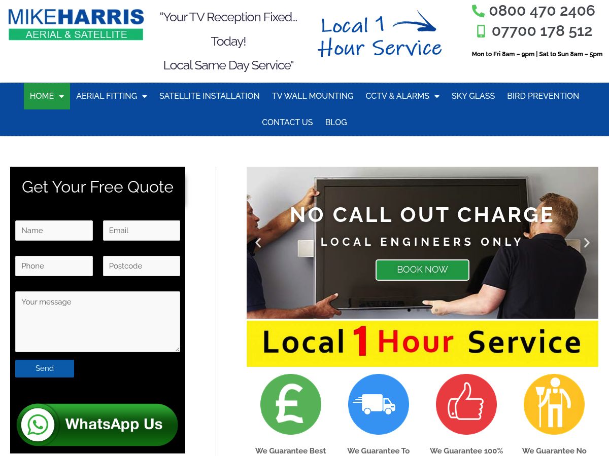 Mike Harris Aerial & Satellite logo