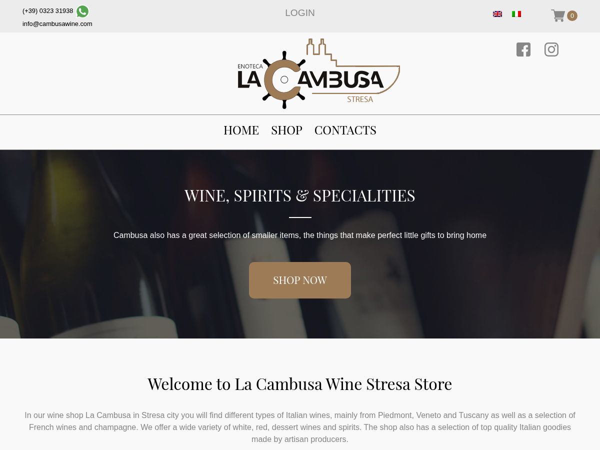 Cambusa Wine Shop Stresa logo