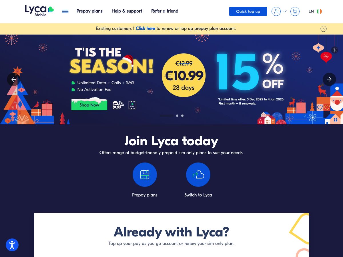 Lyca Mobile IE logo