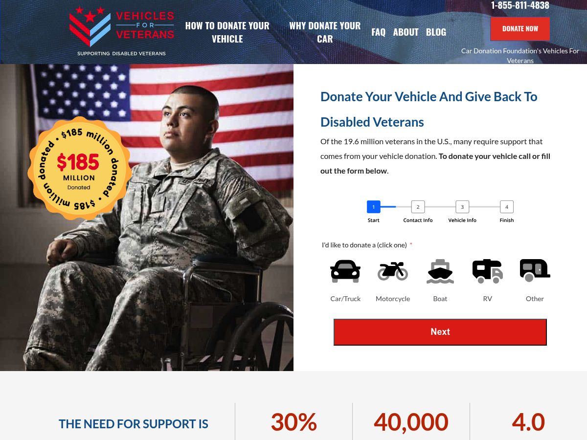 Vehicles For Veterans logo
