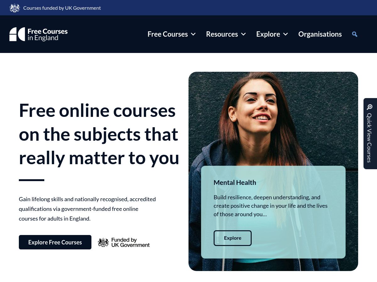 Free Courses in England logo