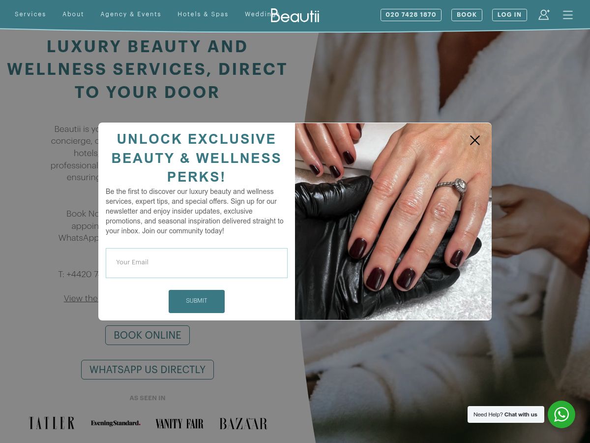 Beautii | Luxury Beauty and Wellness Services to your door logo