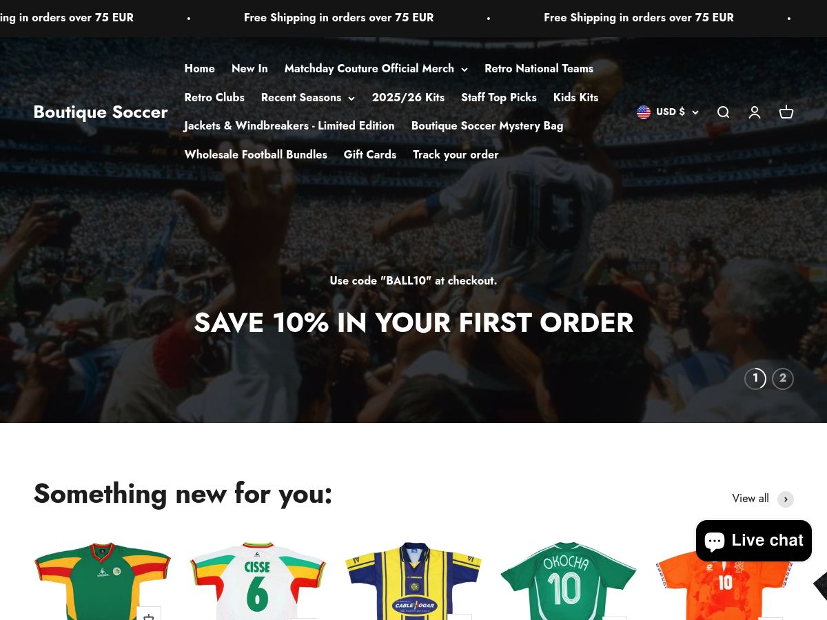 The Boutique Soccer logo