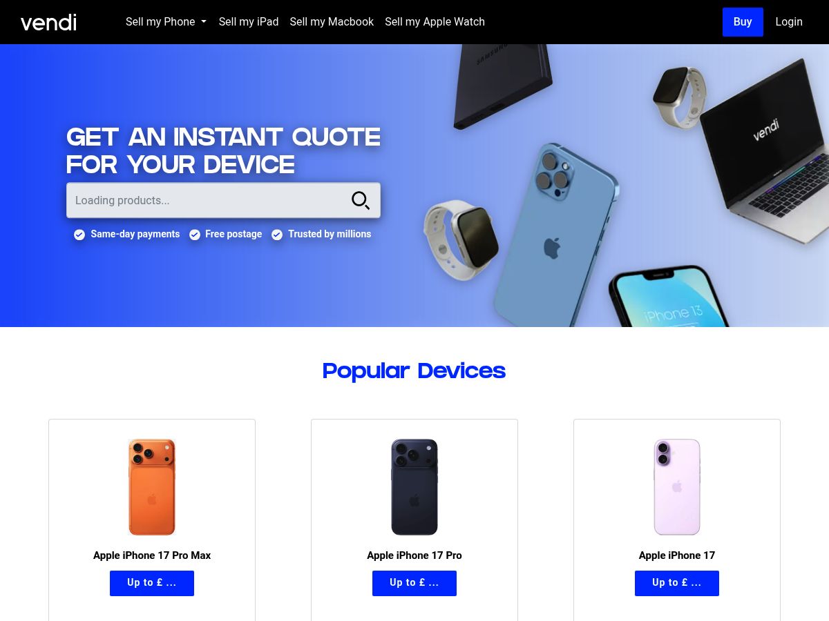 vendi - Buy & Sell Consumer Electronics logo