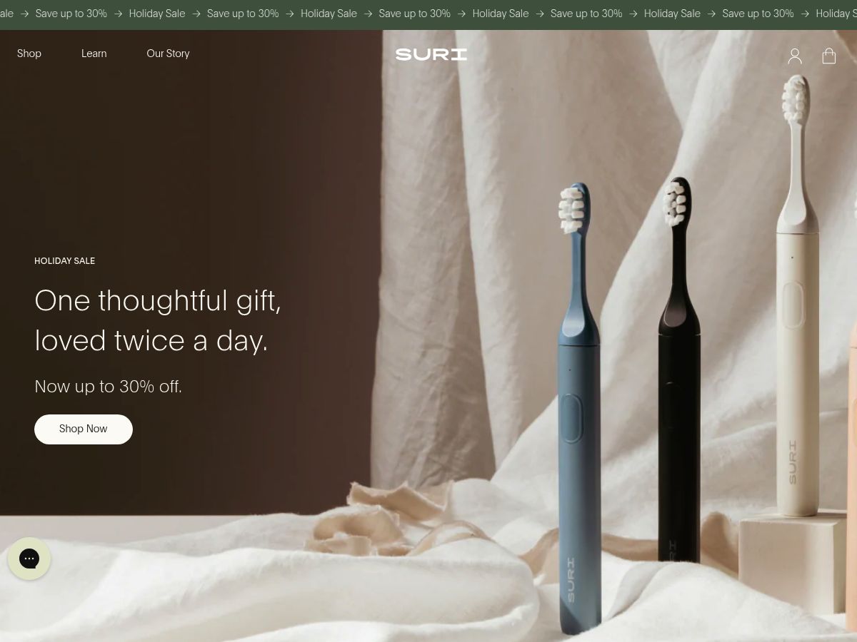 SURI - Sustainable Electric Toothbrush | B Corp™ logo