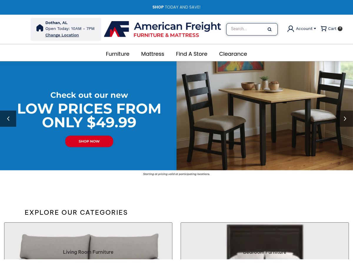 American Freight Furniture, Mattress, Appliance logo