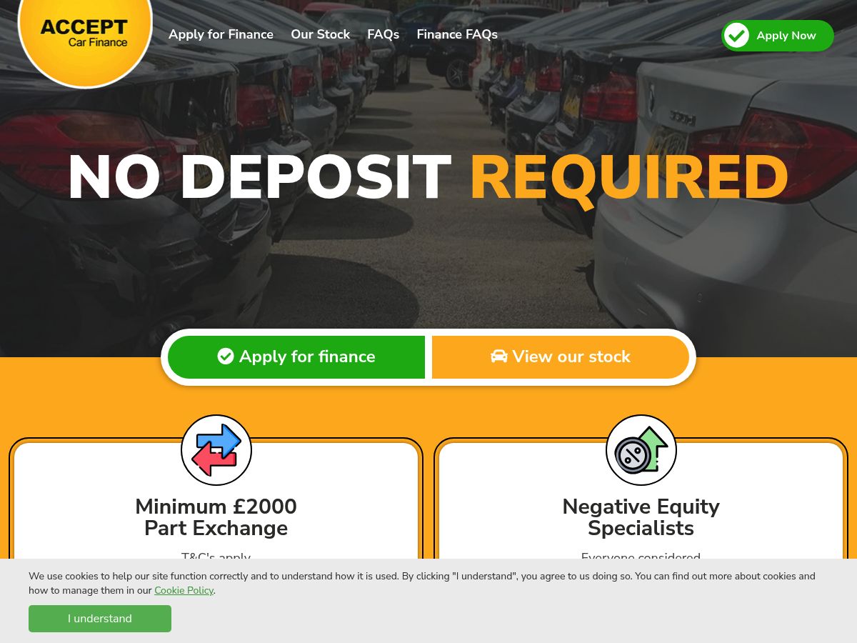 Accept Car finance logo