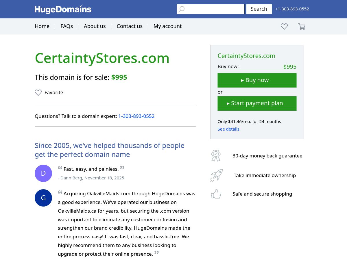 Certainty Stores logo