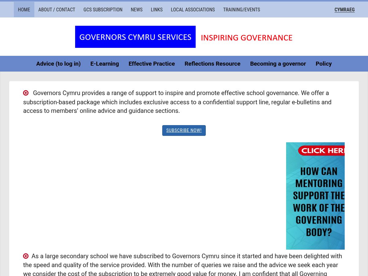 Governors Cymru Services (GCS) logo